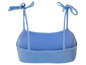 Un haut de bikini bleu clair avec des lacets.