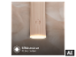Suspension LED BRILONER avec texture nervurée et bouton d'alimentation. [image générée par l'IA]