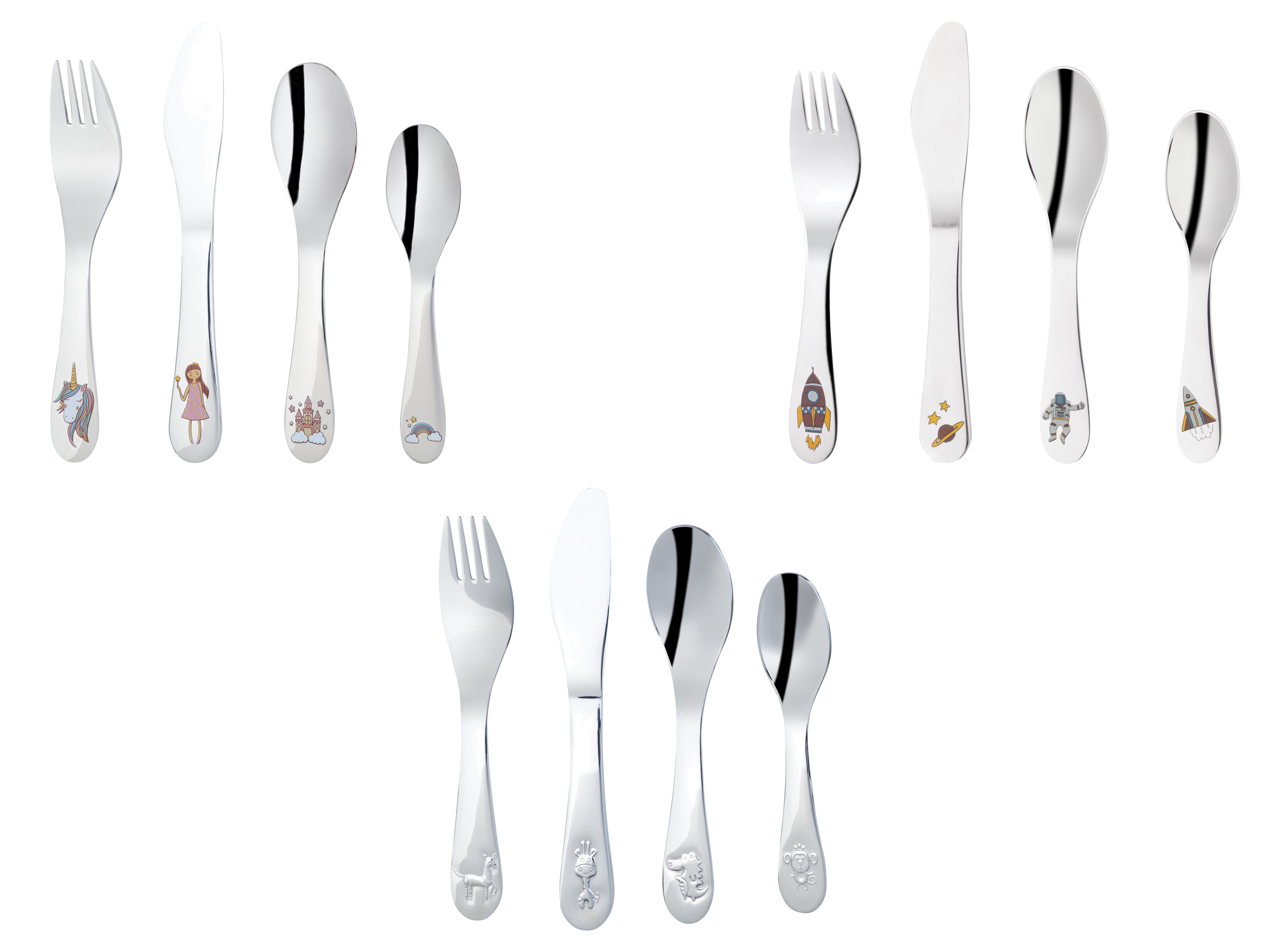 LIVARNO home Set de couverts pour enfant, 4 pièces