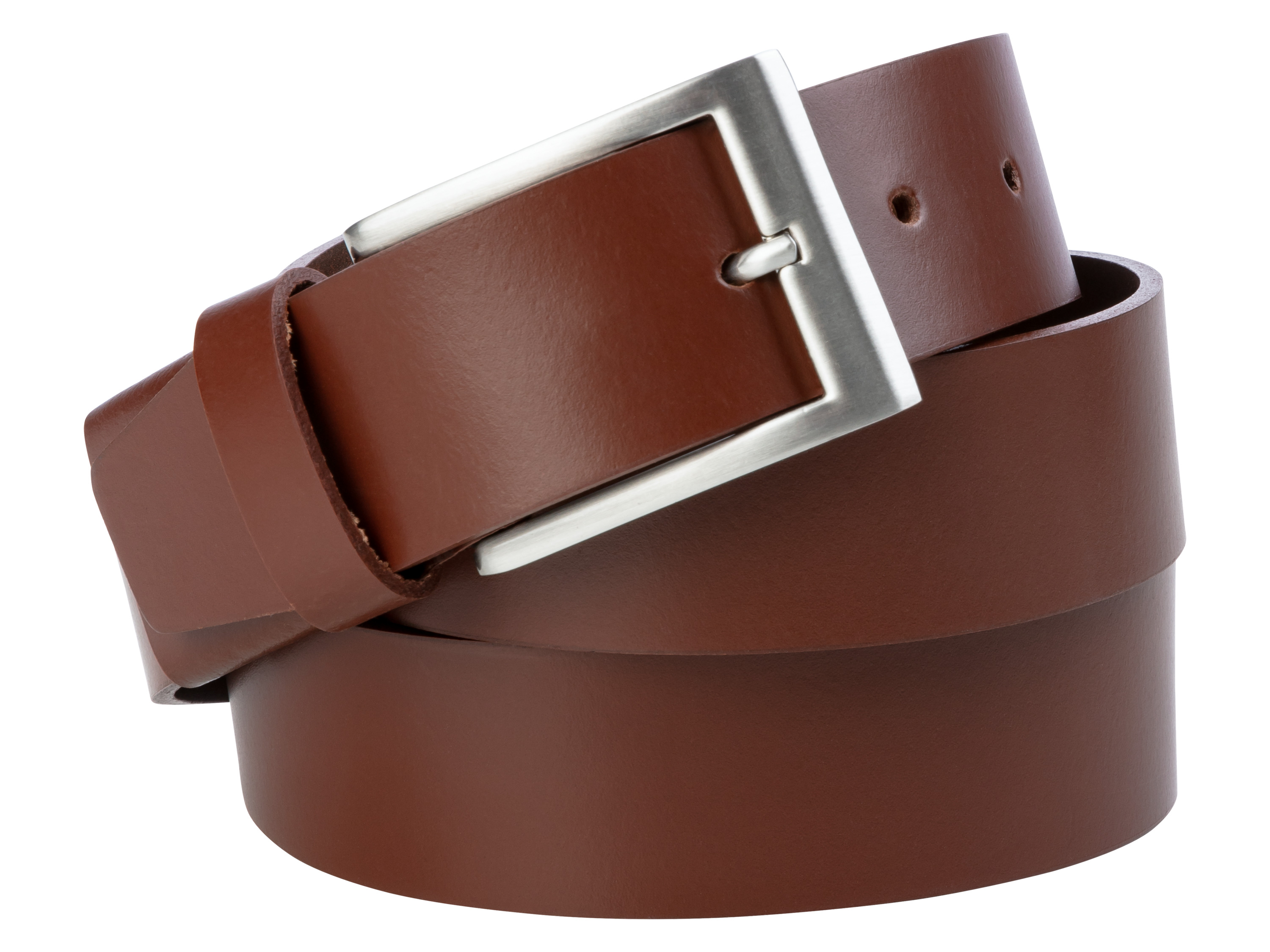 LIVERGY® Ceinture en cuir homme (135, marron)