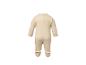 Grenouillère bébé unie beige clair, vue de dos.