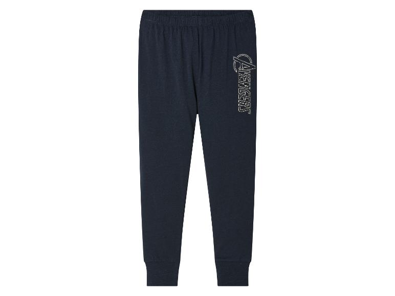 Pantalon de jogging bleu foncé avec imprimé Avengers.