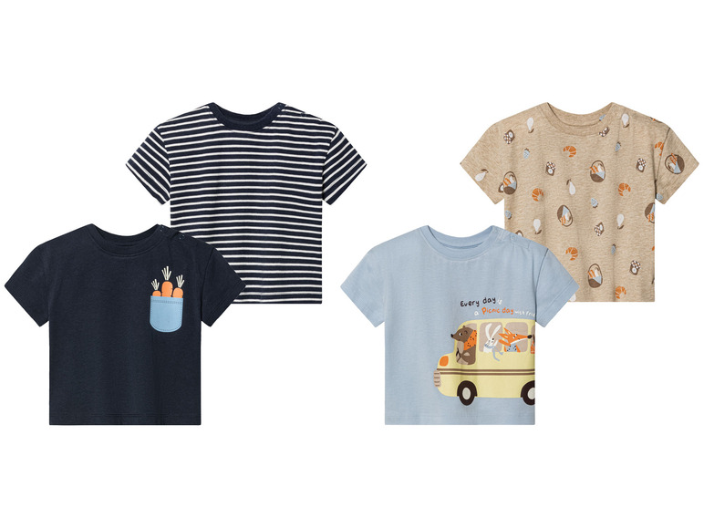Aller en mode plein écran : lupilu® Lot de 2 t-shirts bébé - Image 1