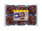 Paquet de six muffins XXL au chocolat avec pépites de chocolat, 540g, Nutri-Score D.