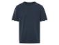 T-shirt bleu marine à manches courtes.
