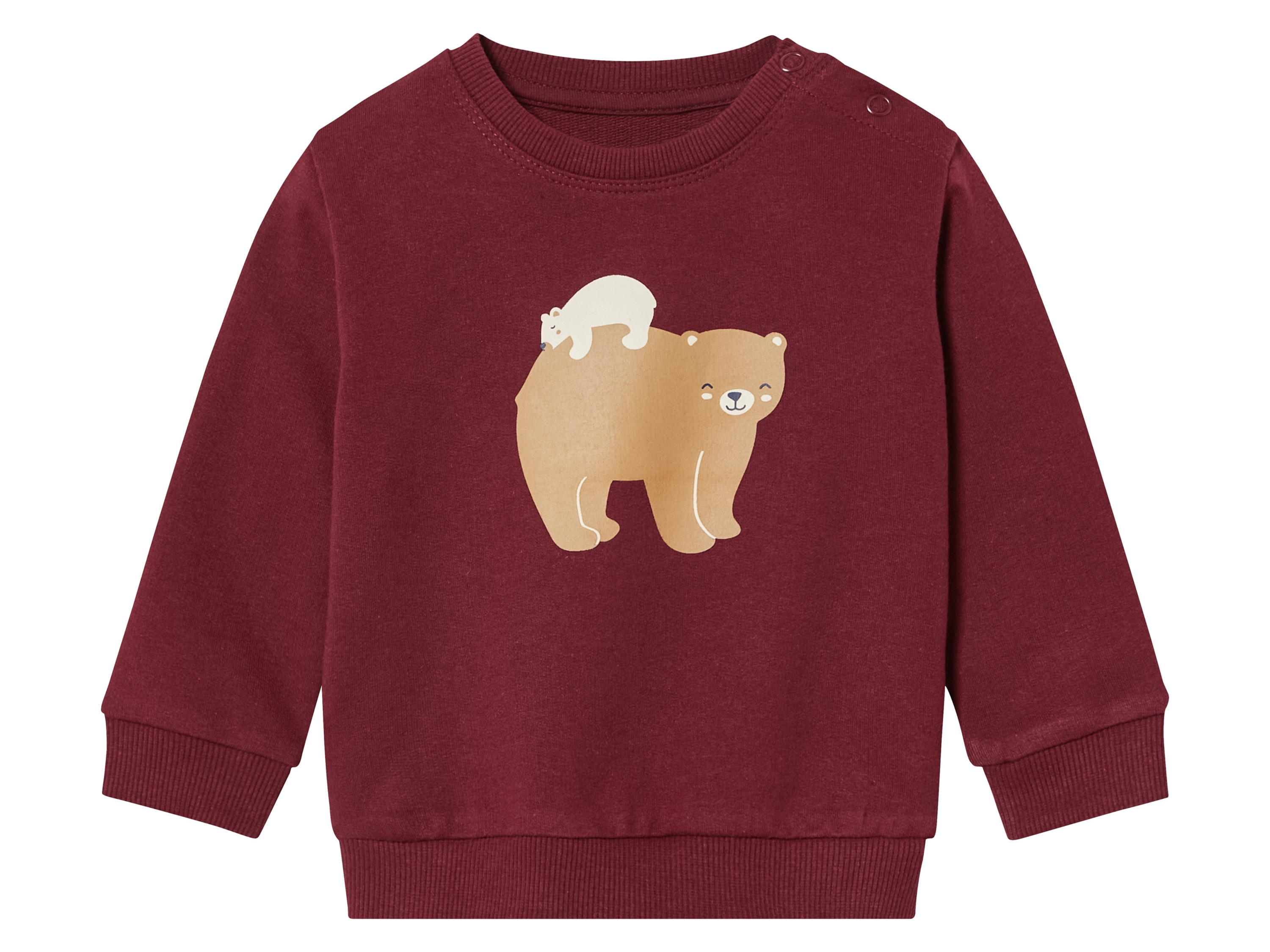 lupilu® Sweat molletonné bébé (0-2 mois, rouge foncé)