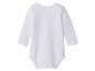 Body bébé blanc à manches longues avec encolure ronde