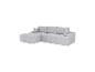 Canapé modulaire gris avec coussins, au design moderne et accueillant.