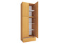 Une armoire en bois avec des portes et un tiroir.