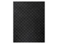 Tapis noir avec un motif art déco de  éventails détaillés.