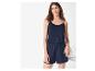 Combinaison short en jersey bleu marine.