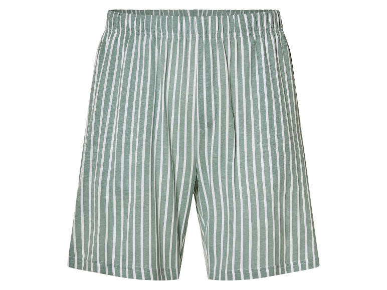 Shorts rayés vert et blanc.