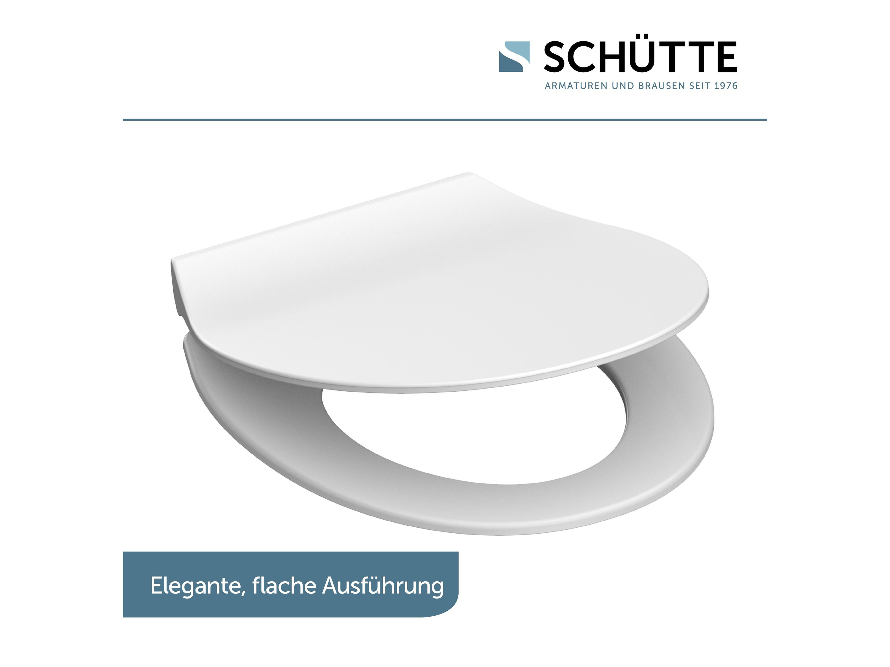 Schütte Abattant WC SLIM, avec fermeture en douceur blanc - vue 2