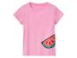 T-shirt rose pour enfant, motif pastèque.