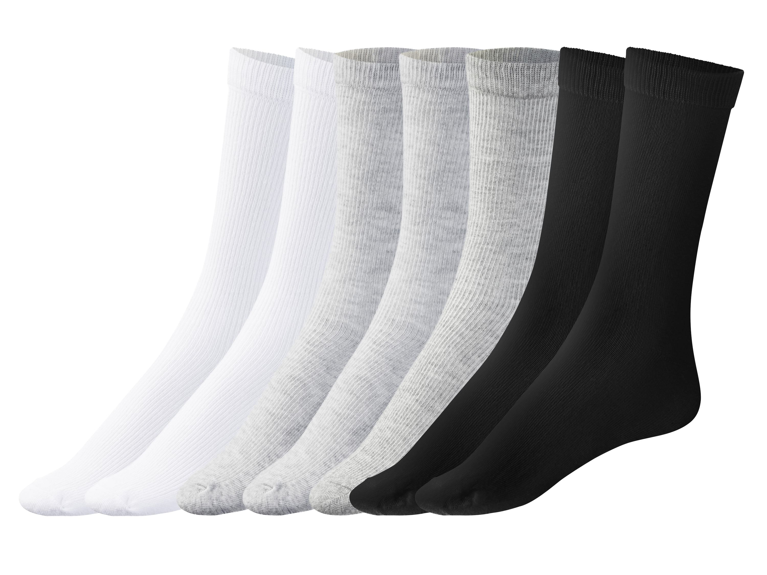 esmara® Lot de 7 paires de chaussettes femme (bleu marine/gris/blanc, 35-38)