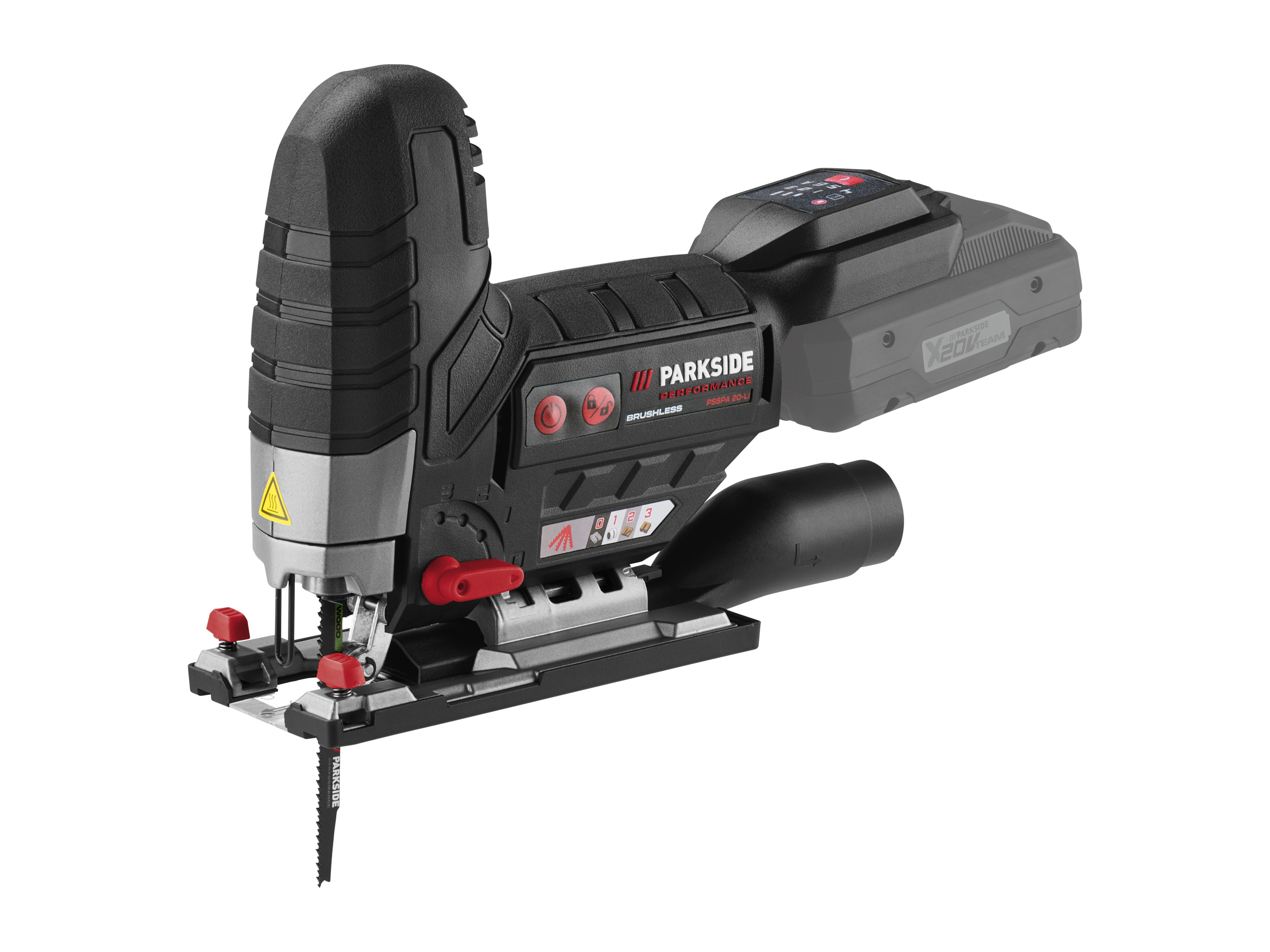 PARKSIDE PERFORMANCE® Scie sauteuse sans fil + Batterie + Chargeur rapide, 20 V