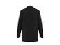 Manteau noir à manches longues avec une finition texturée, vue de dos