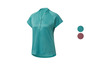 T-shirt à manches courtes pour femme en turquoise.