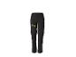 Pantalon zippé noir avec détails de fermeture éclair jaunes, idéal pour les activités de plein air.