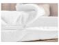 Gros plan sur un matelas blanc avec une fermeture éclair.