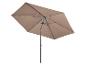 Parasol de jardin rectangulaire beige avec mât central et structure métallique