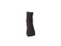 Une chaussette noire individuelle sur fond blanc.