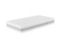 Matelas blanc à rayures horizontales et bordure grise