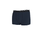 Boxer homme bleu foncé avec ceinture noire et blanche.