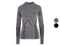 Haut à manches longues gris Spyder avec empiècements gris foncé et deux échantillons de couleur.