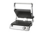 Un grill panini ouvert avec des plaques de grill.