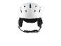 Casque de ski blanc avec trous de ventilation et jugulaire noire