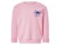 Sweat-shirt rose avec imprimé Stitch et Angel et le texte 'Stitch & Angel'.
