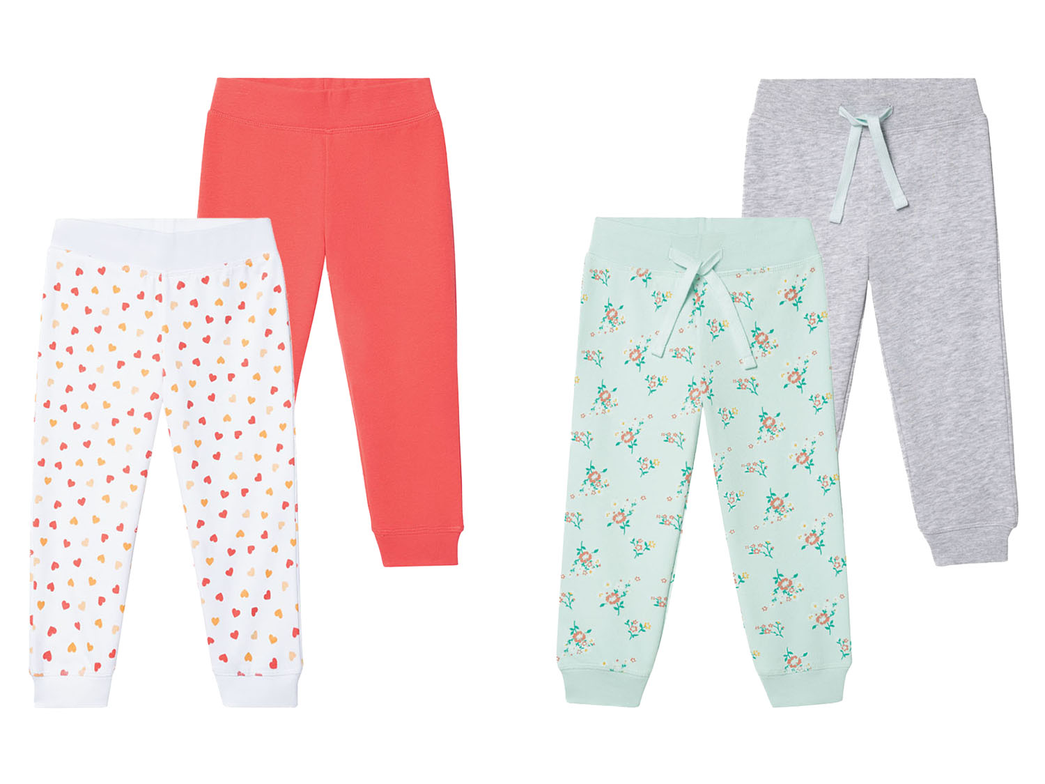 lupilu® Lot de 2 pantalons molletonnés enfant