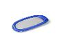 Matelas gonflable bleu et vert pour piscine avec filet