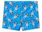 Short de bain bleu pour enfants avec motif de chien de dessin animé.