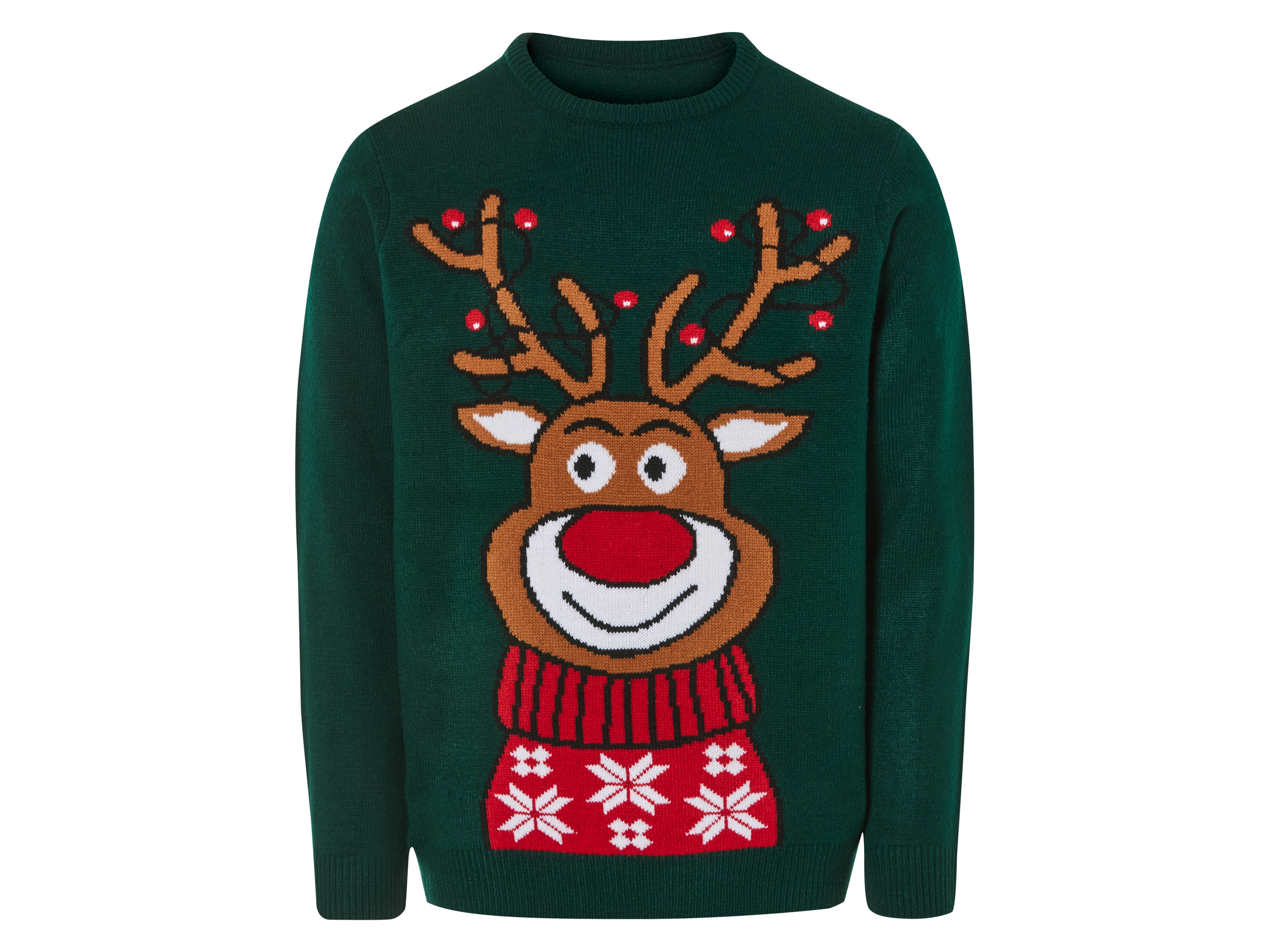 LIVERGY® Pull de Noël homme avec effet LED homme (S, renne)