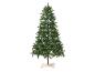 Sapin de Noël artificiel avec des aiguilles vertes et une base en bois.