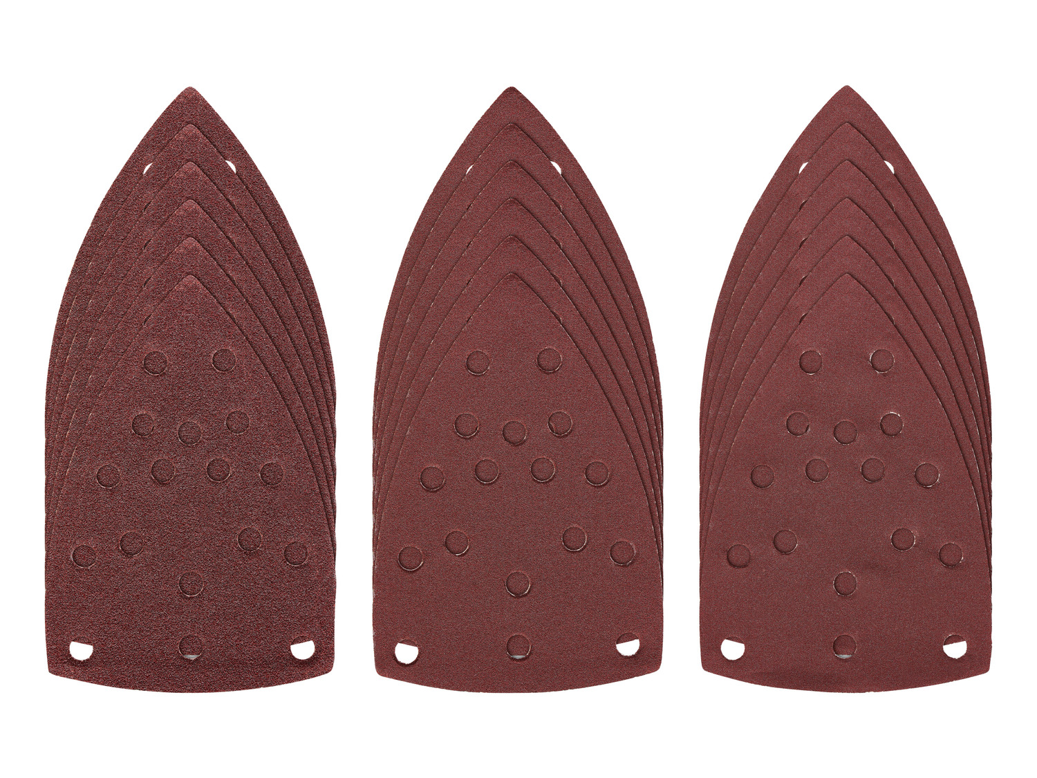 Papier Abrasif Triangle 11 Trous 320 Grain - 100 Pièces Pour Ponceuse Multi Poncage Et Polissage Rouge 96911759