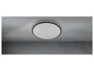 Un luminaire de plafond rond avec une bordure noire.