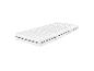 Un matelas blanc avec un matelassage à rayures.