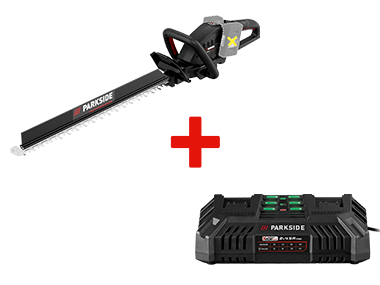 PARKSIDE PERFORMANCE® Tailles-haies sans fil + Chargeur de batterie double, 40 V