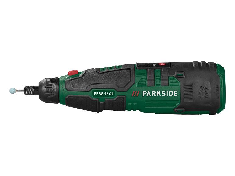 Outil rotatif sans fil avec embout de meulage, batterie lithium 12V max.