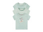Trois t-shirts bébé couleur menthe avec un imprimé koala.