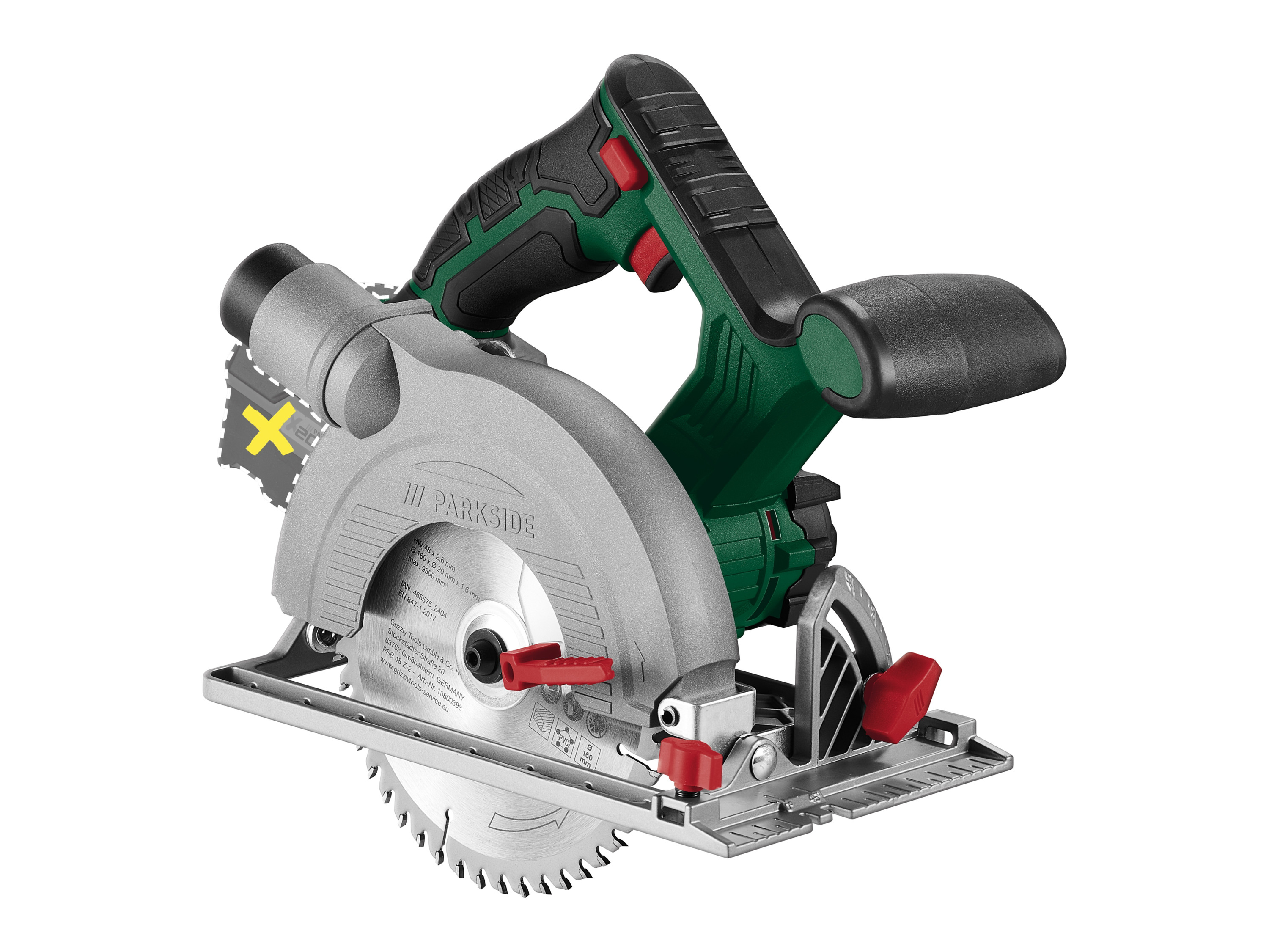 PARKSIDE® Scie circulaire sans fil 20 V, PHKSA 20-Li C4