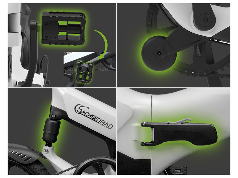Aller en mode plein écran : SachsenRad Vélo électrique pliable E-Folding Race Bike F12, 16 pouces - Image 9