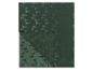Une nappe verte avec un motif d'arbres de Noël.