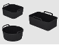 Moules en silicone pour friteuse sans huile SILVERCREST de différentes formes.
