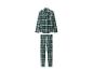 Pyjama deux pièces vert à carreaux.