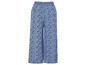 Pantalon large à imprimé floral bleu.