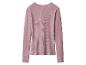 Haut côtelé rose à manches longues